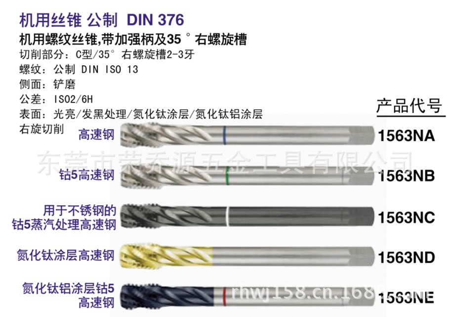 德國機(jī)用絲錐精工典范 K牌威耐德DIN376 1563N評測與價(jià)格分析